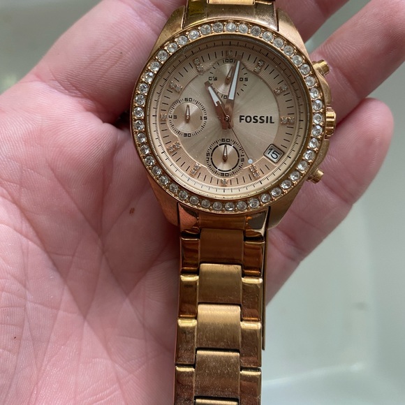 Women’s Fossil Watch with Diamonds - Picture 1 of 1